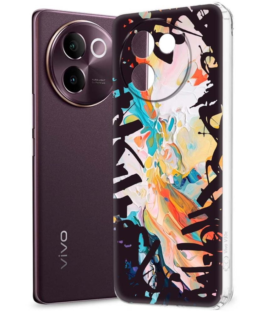     			Fashionury Multicolor Printed Back Cover Silicon Compatible For Vivo V30e 5G ( Pack of 1 )