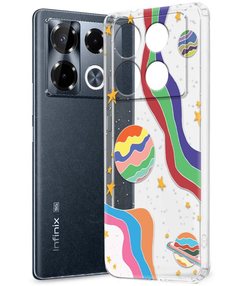     			Fashionury Multicolor Printed Back Cover Silicon Compatible For Infinix Note 40 pro plus 5G ( Pack of 1 )