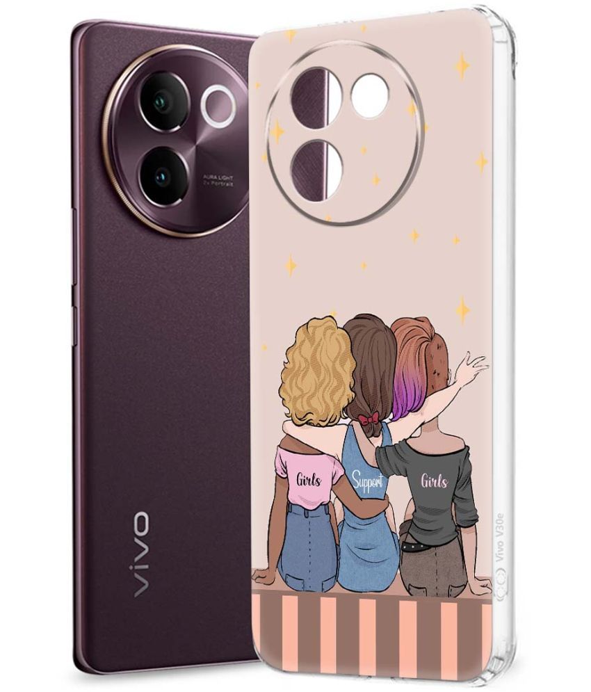     			Fashionury Multicolor Printed Back Cover Silicon Compatible For Vivo V30e 5G ( Pack of 1 )