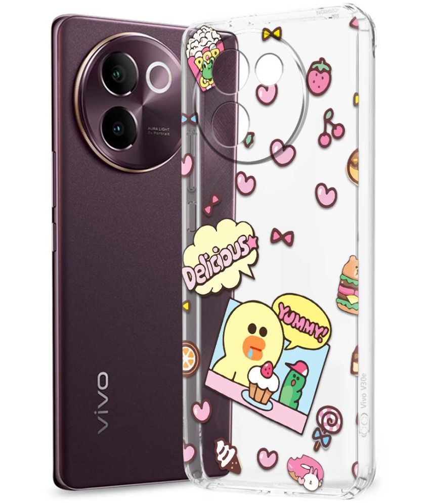     			Fashionury Multicolor Printed Back Cover Silicon Compatible For Vivo V30e 5G ( Pack of 1 )