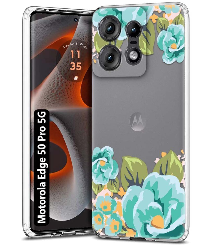     			Fashionury Multicolor Printed Back Cover Silicon Compatible For Motorola Edge 50 Pro 5G ( Pack of 1 )