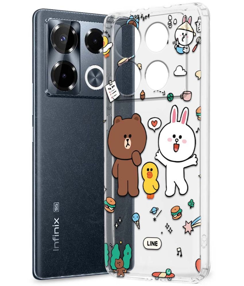     			Fashionury Multicolor Printed Back Cover Silicon Compatible For Infinix Note 40 pro plus 5G ( Pack of 1 )