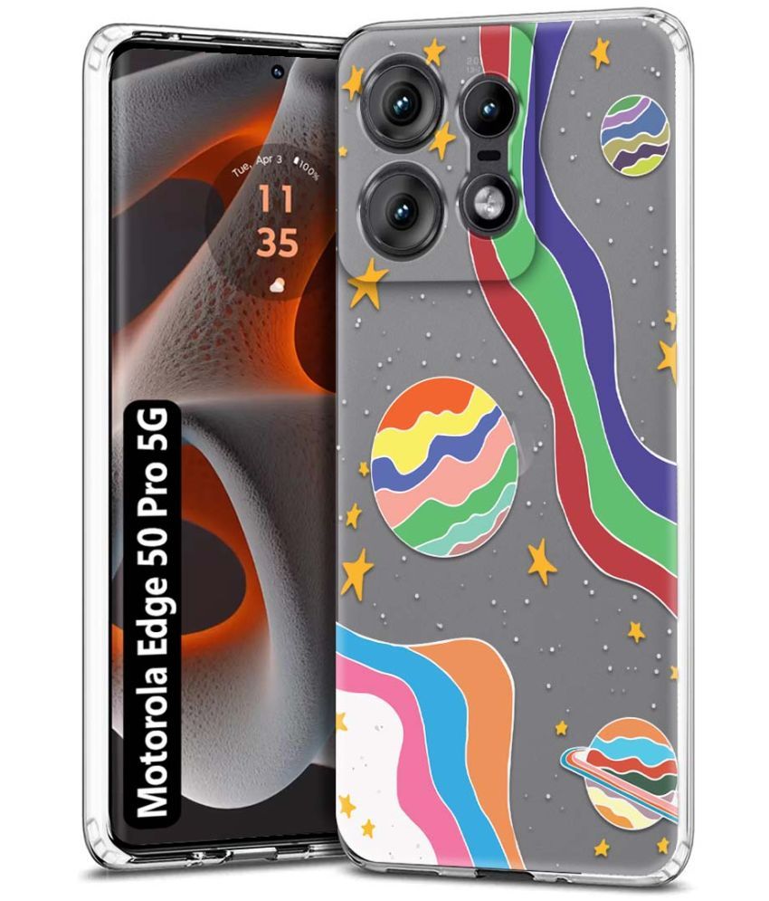     			Fashionury Multicolor Printed Back Cover Silicon Compatible For Motorola Edge 50 Pro 5G ( Pack of 1 )