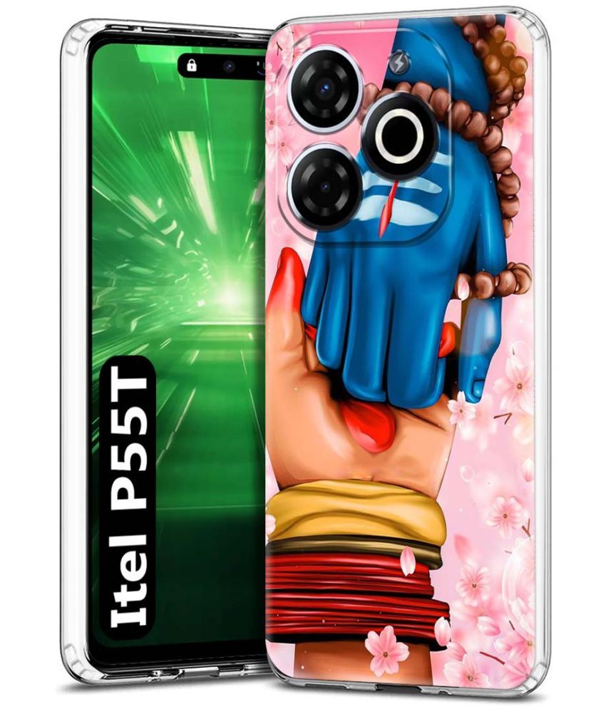     			Fashionury Multicolor Printed Back Cover Silicon Compatible For Itel P55T ( Pack of 1 )