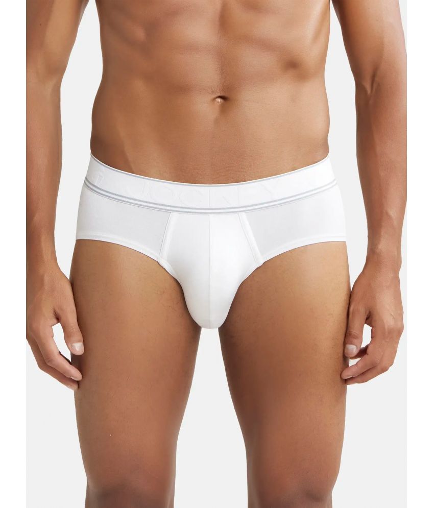     			Jockey HG15 Men Tencel Micro Modal Elastane Stretch Solid Brief with StayFresh Properties - White