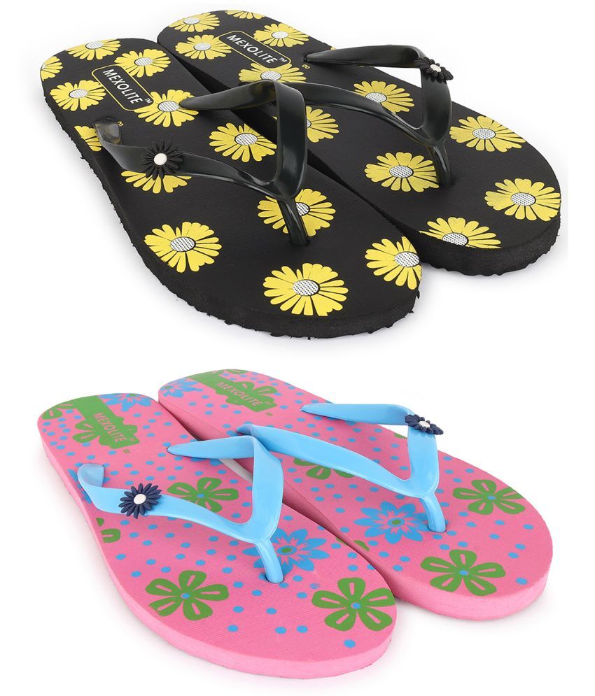     			Mexolite Black Women's Flip Flop