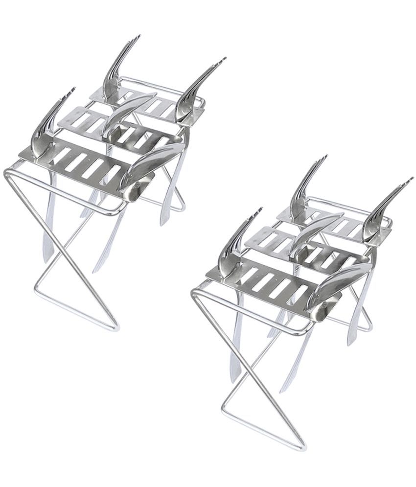     			OC9 Silver Stainless Steel Storage Racks ( Pack of 2 )