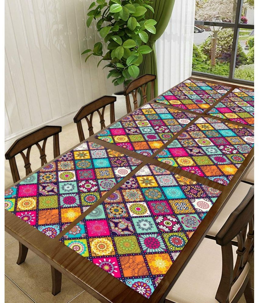     			Sanraksshan PVC Solid Rectangle Table Mats ( 40 cm x 32 cm ) Pack of 1 - Multi