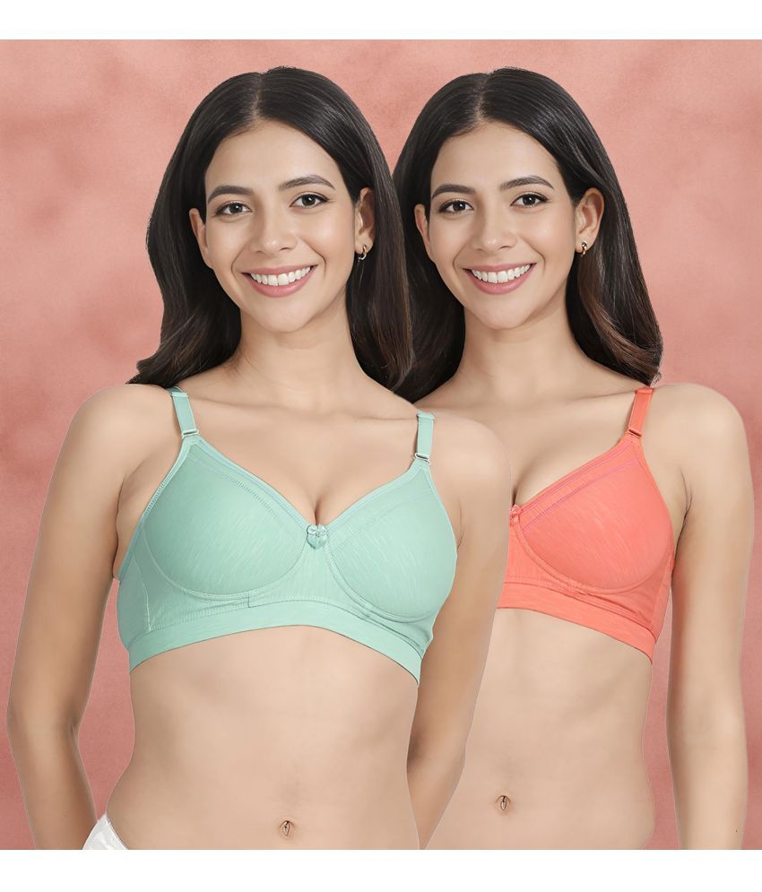     			Susie Pink Cotton Blend Lightly Padded Women's Everyday Bra ( Pack of 2 )