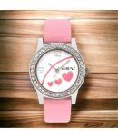 Lorenz Pink PU Analog Womens Watch