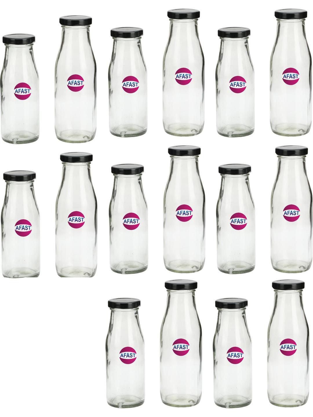     			AFAST Multipurpose Bottle Glass Transparent Utility Container ( Set of 16 )