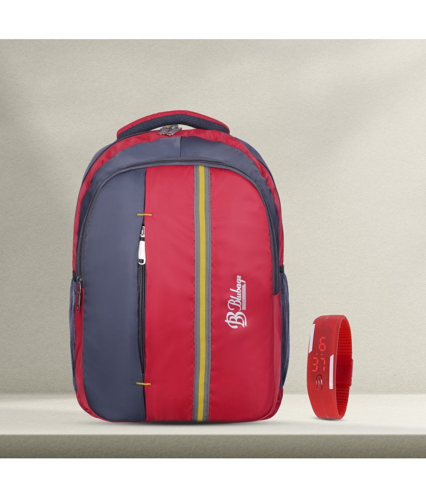     			Blubags Red Polyester Backpack ( 45 Ltrs )