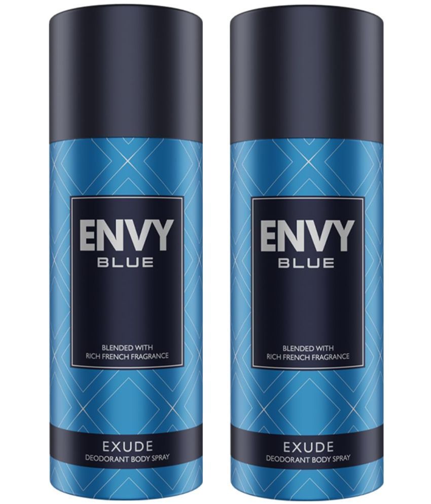     			Envy Blue Exude Deodorant Spray for Men 330 ml ( Pack of 2 )