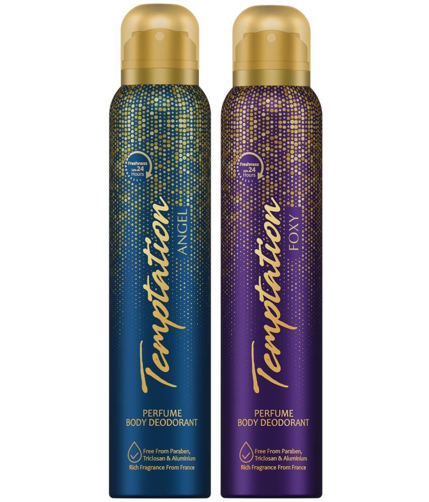     			Envy Temptation Angel & Foxy Deodorant Spray for Women 300 ml ( Pack of 2 )