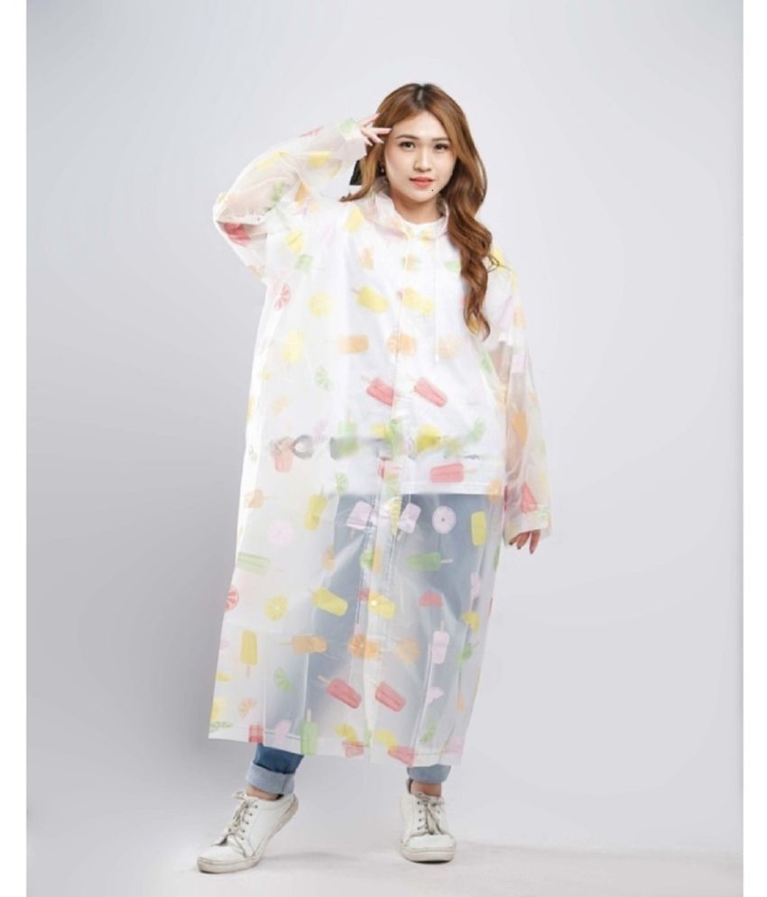     			Infispace Polyester Long Raincoat - Multi Color