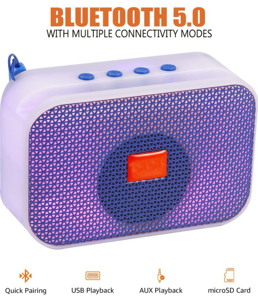     			NEUTON PRO SPARK 10 W Bluetooth Speaker Bluetooth V 5.1 with USB,SD card Slot Playback Time 4 hrs Blue