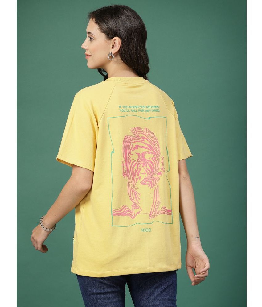     			Rigo Yellow Cotton Women's T-Shirt ( Pack of 1 )