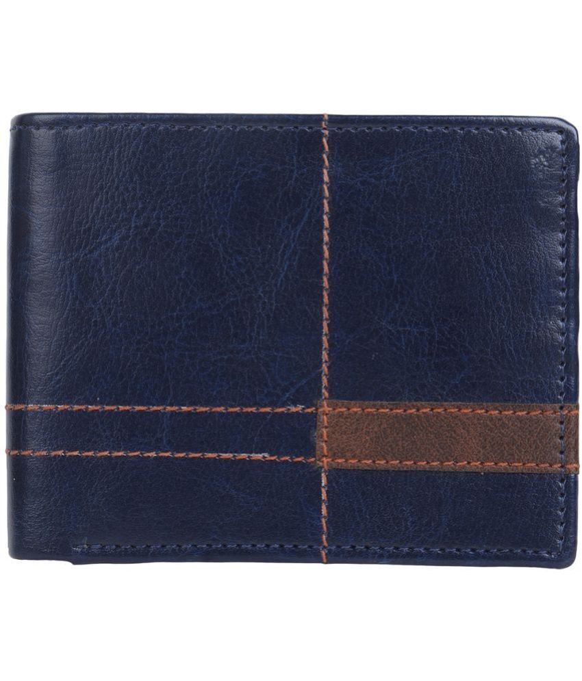     			SUNSHOPPING Blue Faux Leather Men's Regular Wallet ( Pack of 1 )