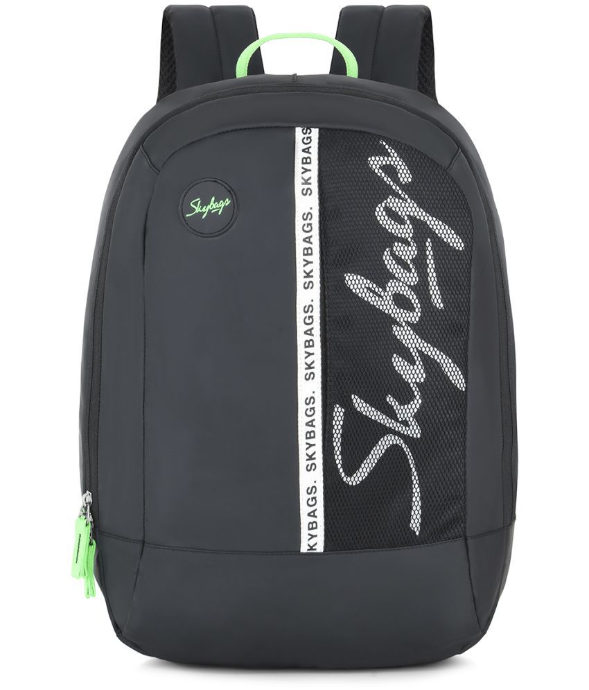     			Skybags Black Polyester Backpack ( 15 Ltrs )