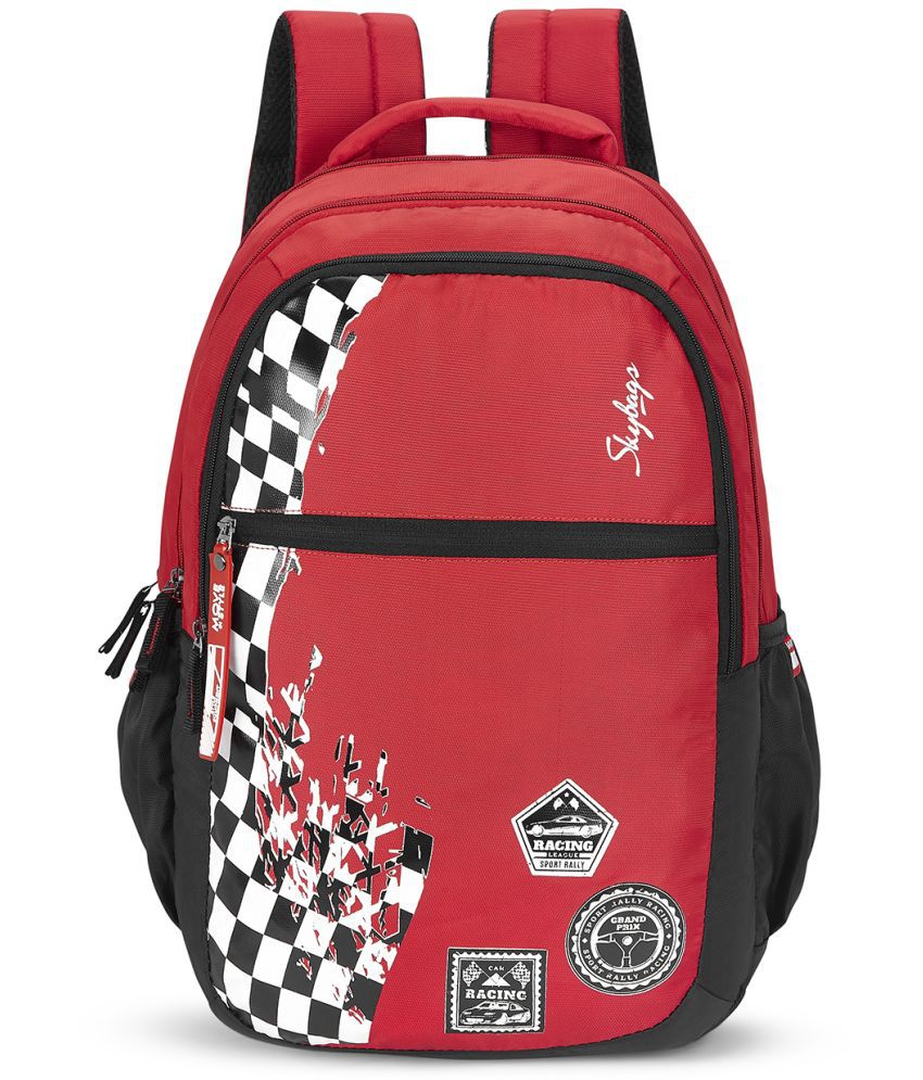    			Skybags Red Polyester Backpack ( 28 Ltrs )