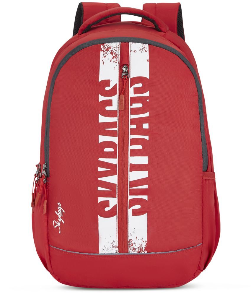     			Skybags Red Polyester Backpack ( 31 Ltrs )