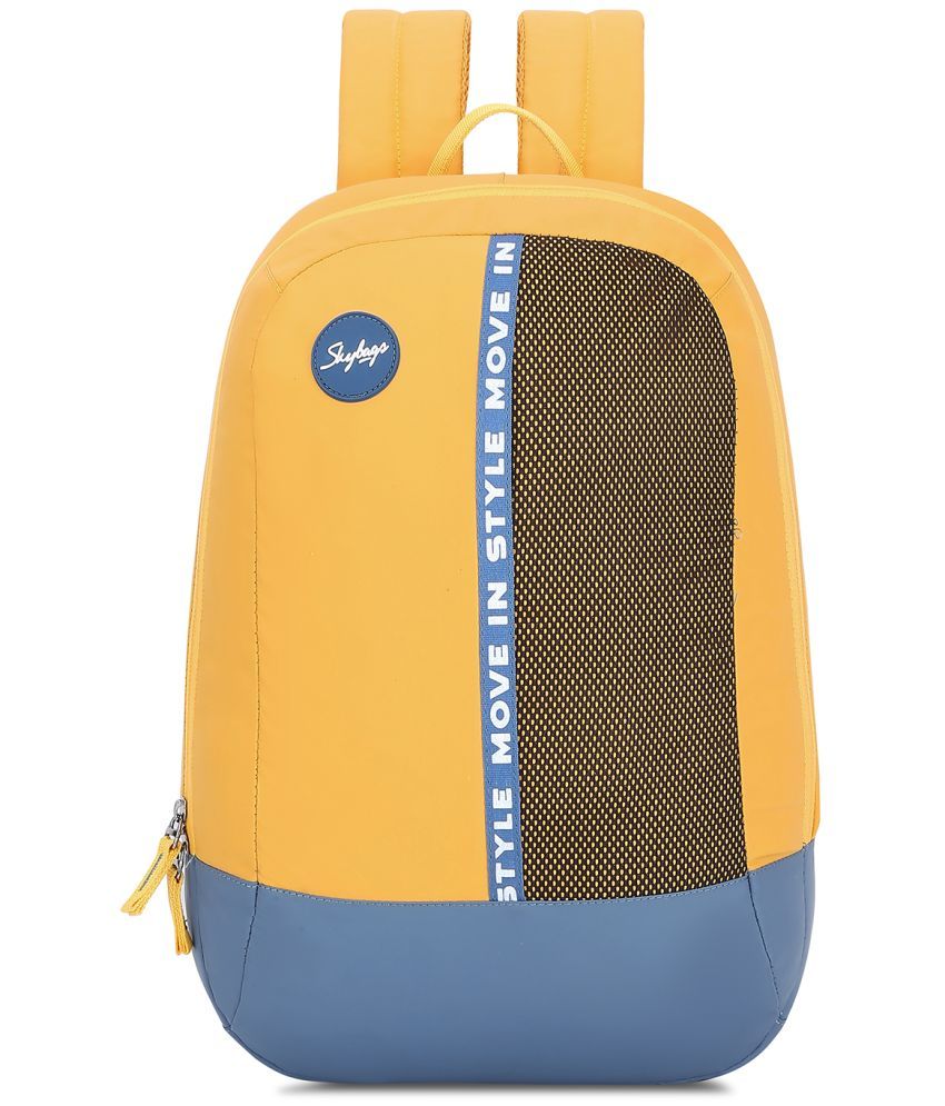     			Skybags Yellow Polyester Backpack ( 15 Ltrs )