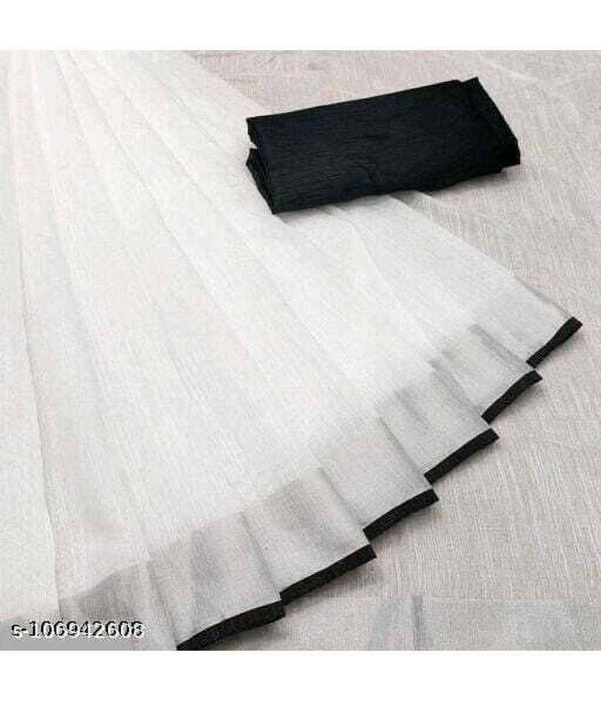     			Vkaran Cotton Silk Self Design Saree Without Blouse Piece - Brown ( Pack of 1 )