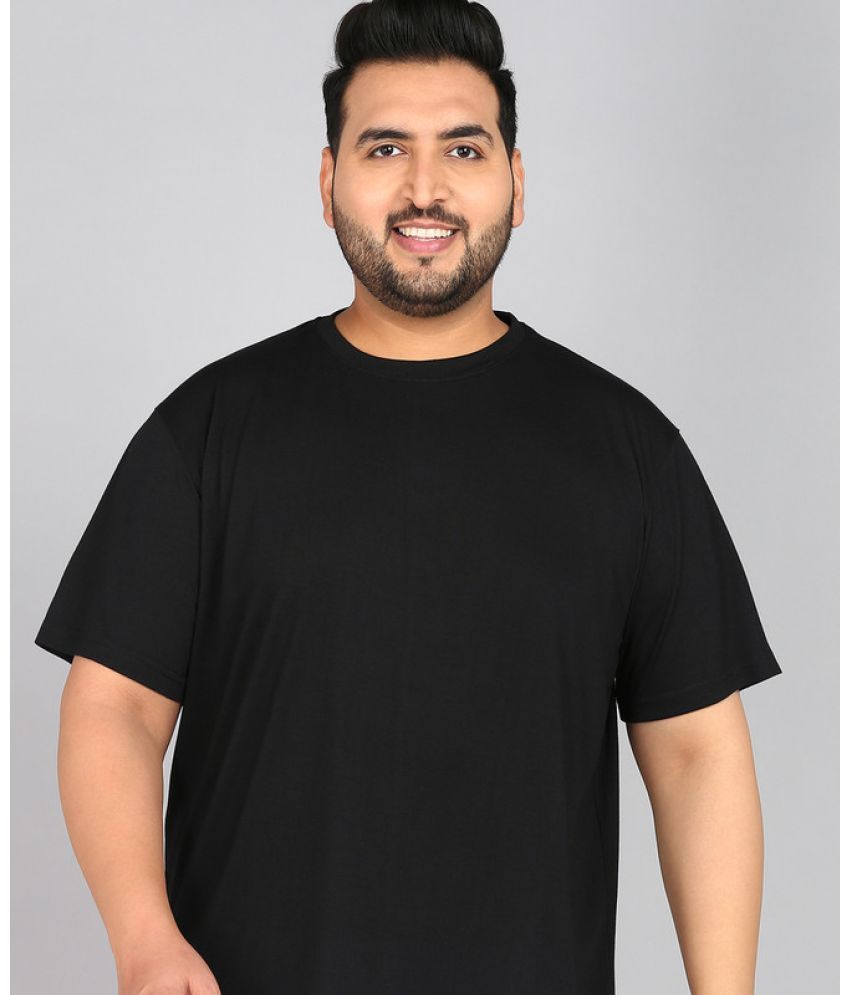     			XFOX Cotton Blend Regular Fit Solid Half Sleeves Men's T-Shirt - Black ( Pack of 1 )