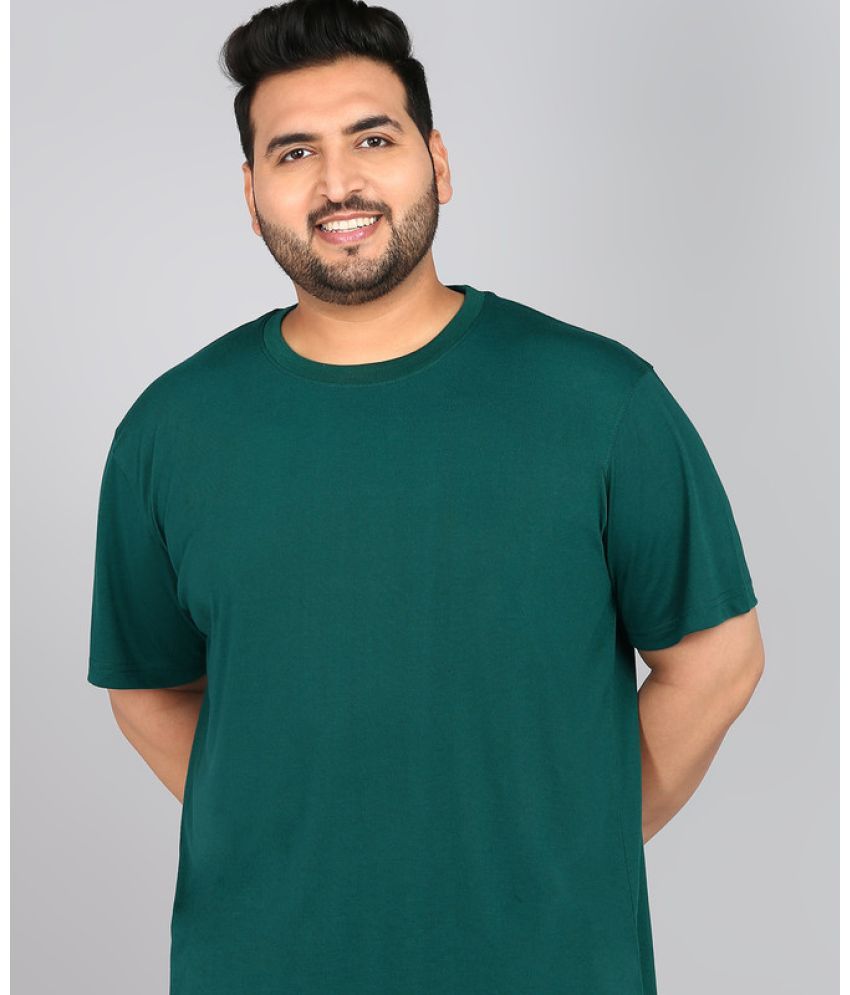     			XFOX Cotton Blend Regular Fit Solid Half Sleeves Men's T-Shirt - Teal Blue ( Pack of 1 )