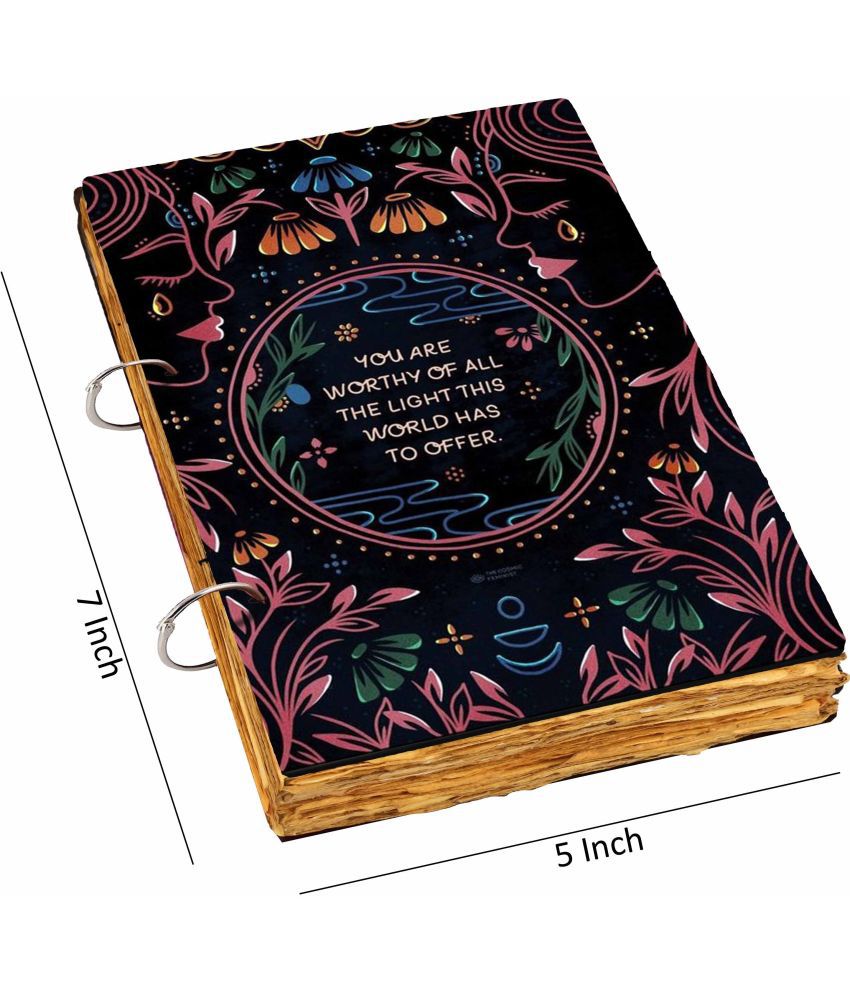     			DI-KRAFT Designer UV print wooden diary with vintage paper 5*7 inches A5,100 paper-mk09 A5 Journal Unruled 100 Pages (multicolor09)