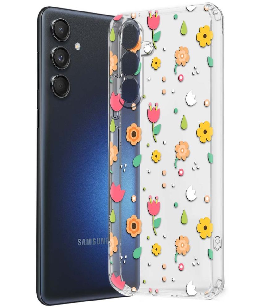     			Fashionury Multicolor Printed Back Cover Silicon Compatible For Samsung Galaxy M55 5G ( Pack of 1 )