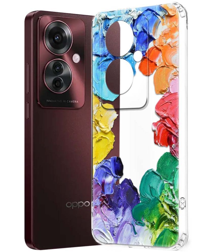     			Fashionury Multicolor Printed Back Cover Silicon Compatible For Oppo F25 Pro 5G ( Pack of 1 )