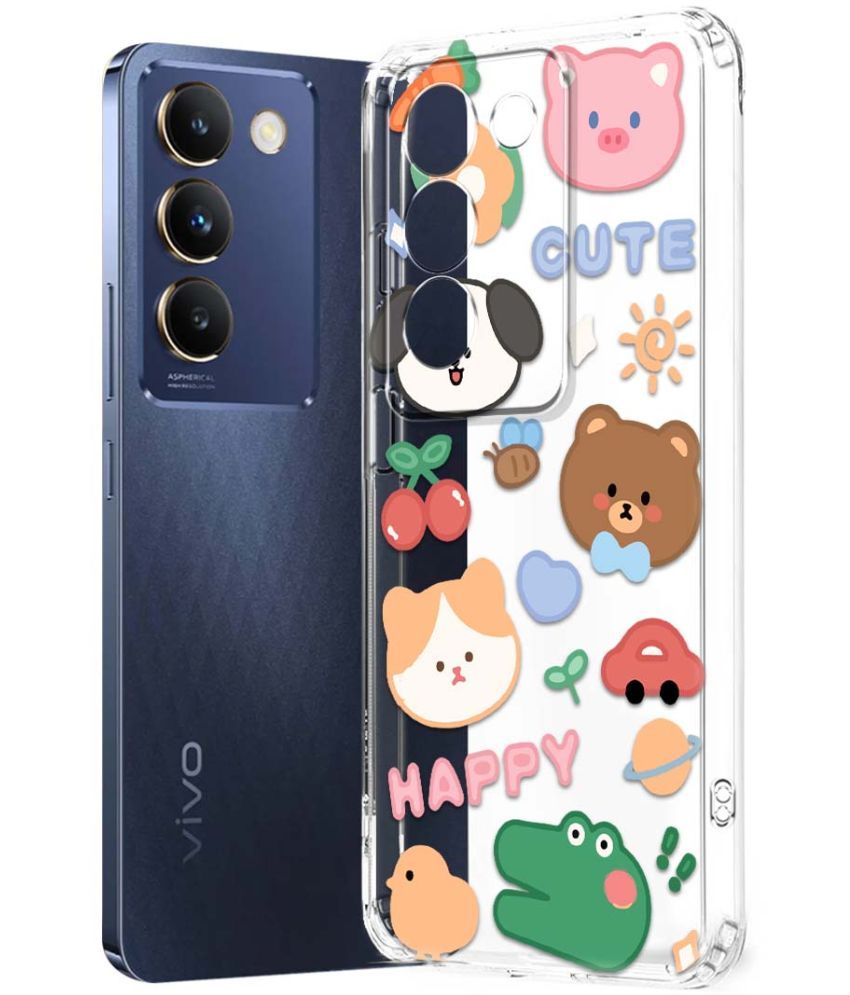     			Fashionury Multicolor Printed Back Cover Silicon Compatible For Vivo Y200e 5G ( Pack of 1 )