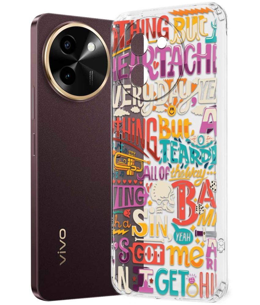     			Fashionury Multicolor Printed Back Cover Silicon Compatible For Vivo T3x 5G ( Pack of 1 )