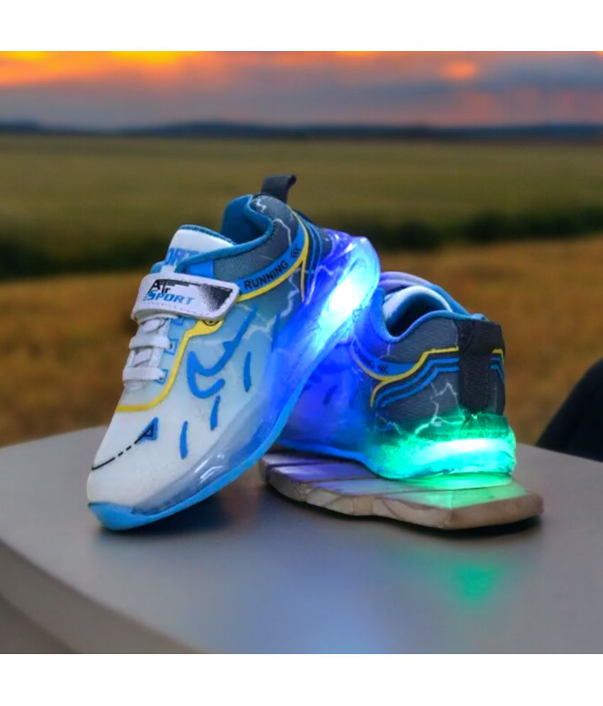     			GLOBIN - Light Blue Girl's LED Shoes ( 1 Pair )