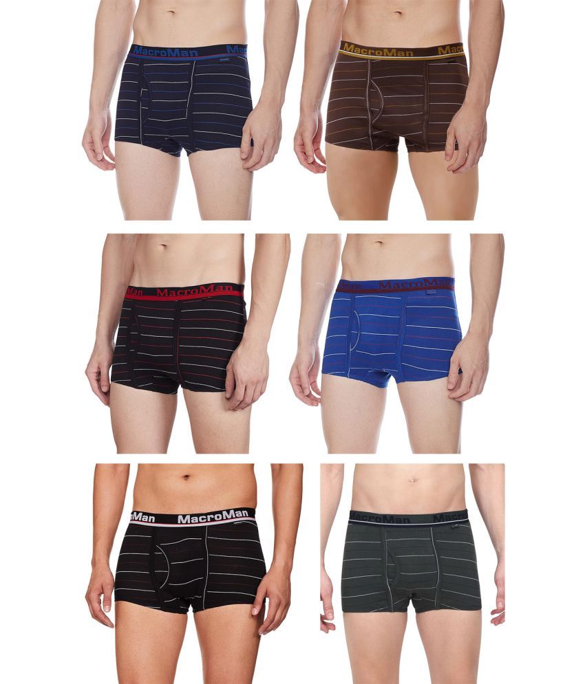     			Rupa macroman Multicolor Cotton Men's Trunks ( Pack of 6 )