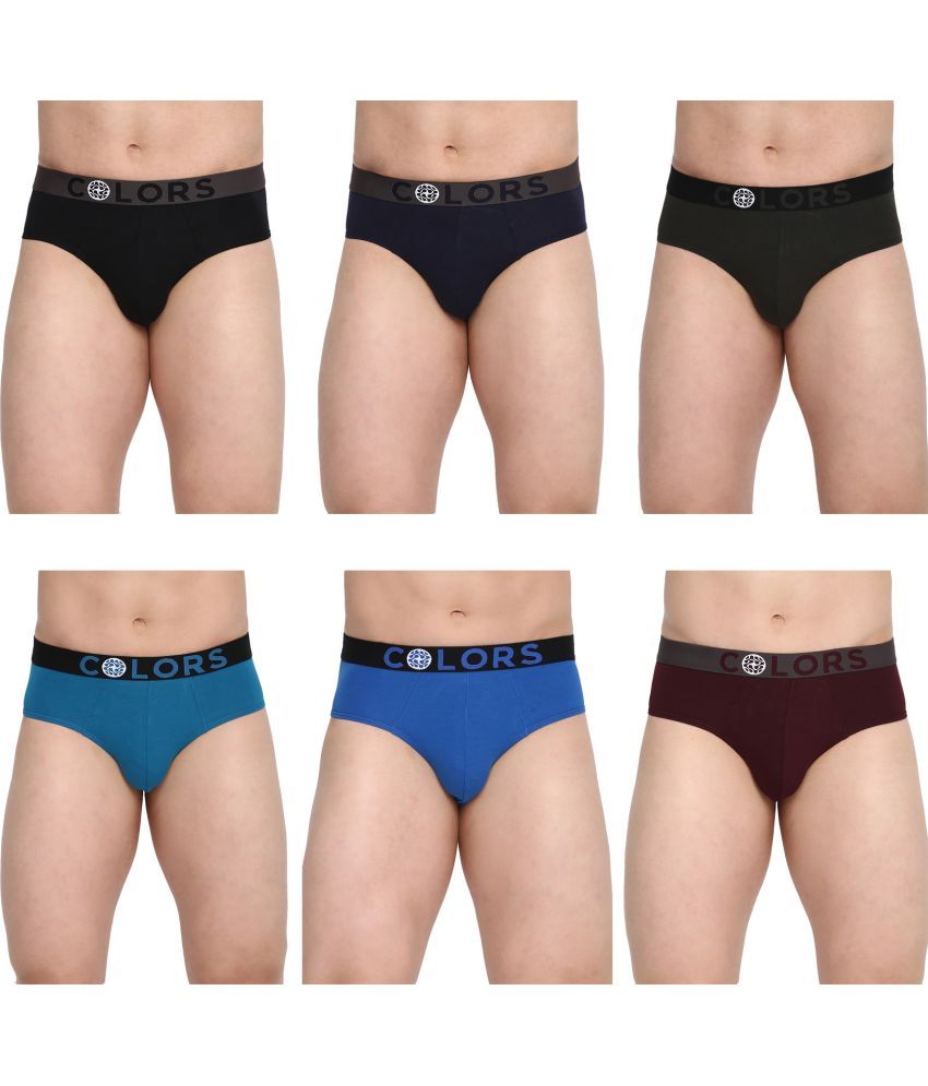     			COLORS by Rupa Frontline Multicolor Cotton Men's Briefs ( Pack of 6 )