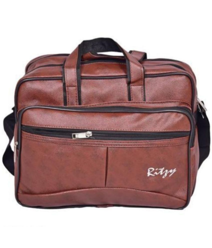     			Ritzy Brown Solid Messenger Bag