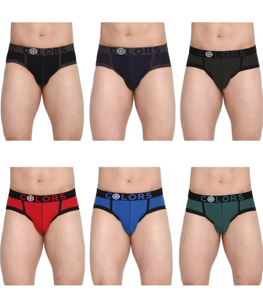     			COLORS by Rupa Frontline Multicolor Cotton Men's Briefs ( Pack of 6 )