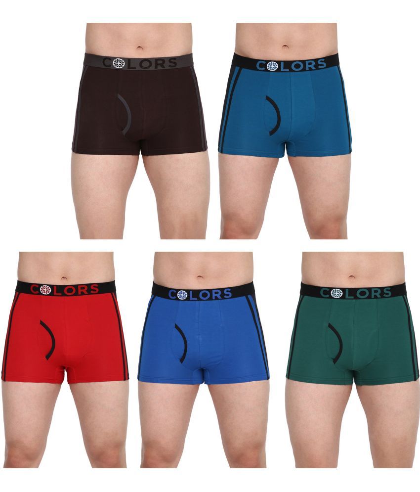     			COLORS by Rupa Frontline Multicolor Cotton Men's Trunks ( Pack of 5 )