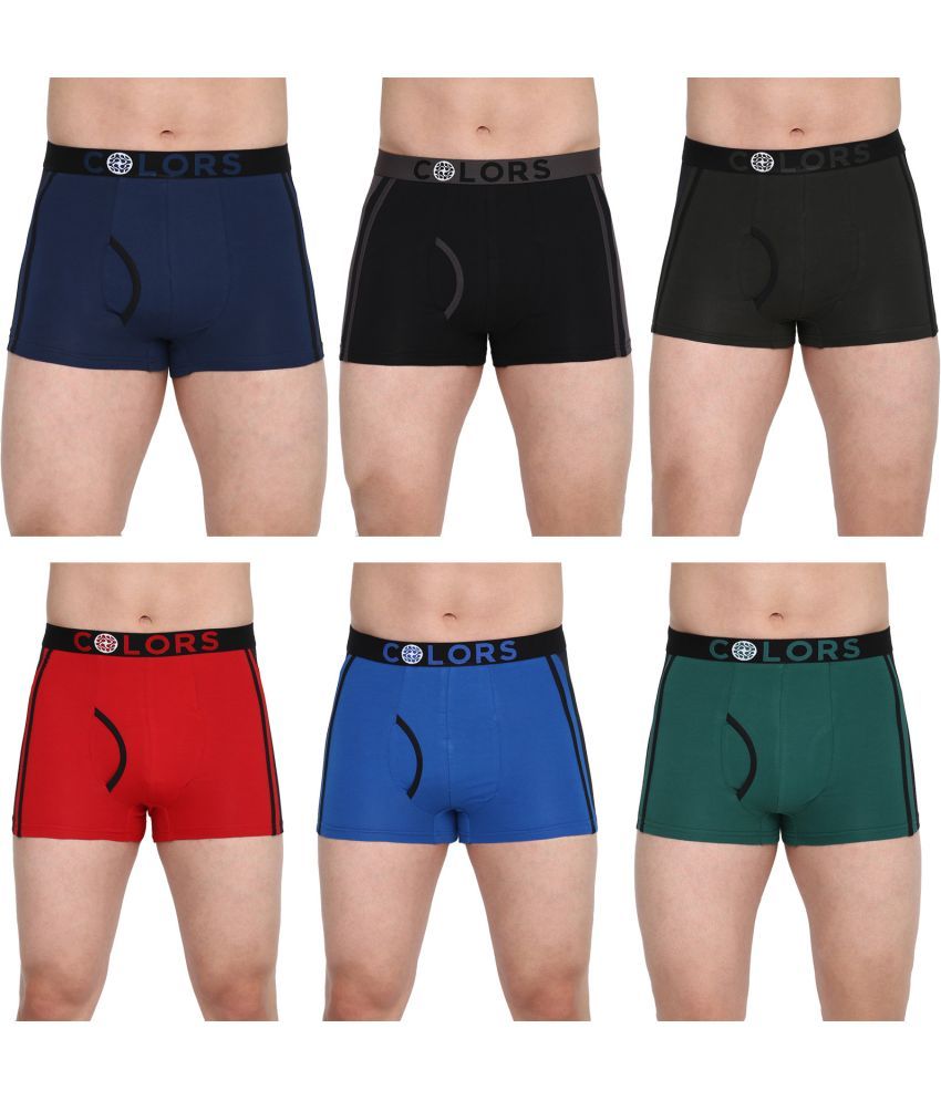     			COLORS by Rupa Frontline Multicolor Cotton Men's Trunks ( Pack of 6 )