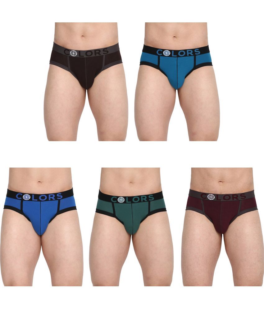     			COLORS by Rupa Frontline Multicolor Cotton Men's Briefs ( Pack of 5 )