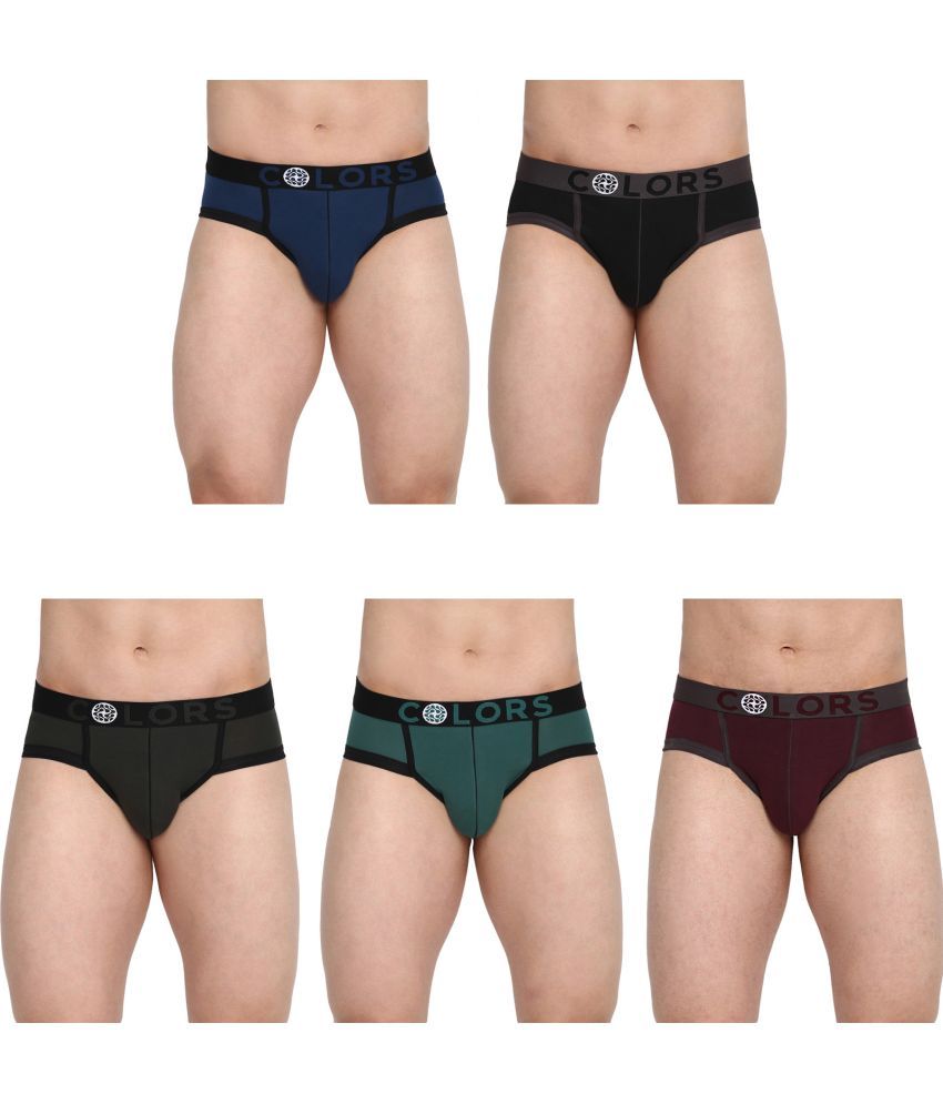     			COLORS by Rupa Frontline Multicolor Cotton Men's Briefs ( Pack of 5 )