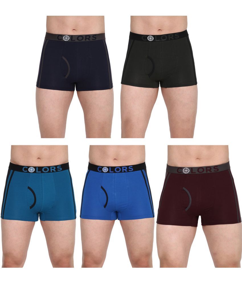     			COLORS by Rupa Frontline Multicolor Cotton Men's Trunks ( Pack of 5 )