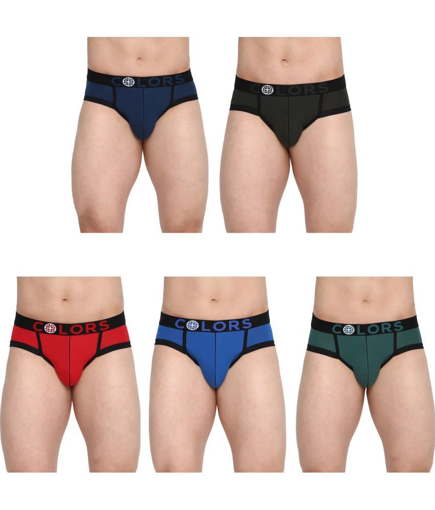     			COLORS by Rupa Frontline Multicolor Cotton Men's Briefs ( Pack of 5 )