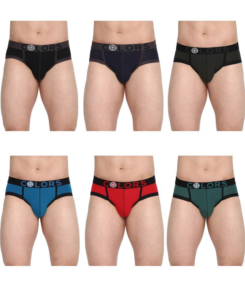     			COLORS by Rupa Frontline Multicolor Cotton Men's Briefs ( Pack of 6 )