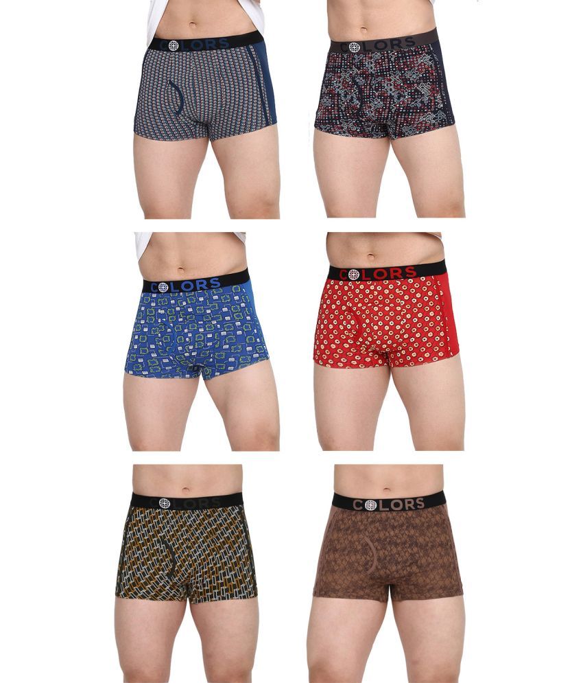     			COLORS by Rupa Frontline Multicolor Cotton Men's Trunks ( Pack of 6 )