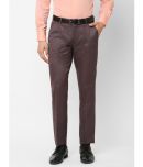 Solemio Slim Flat Men's Formal Trouser - Brown ( Pack of 1 )