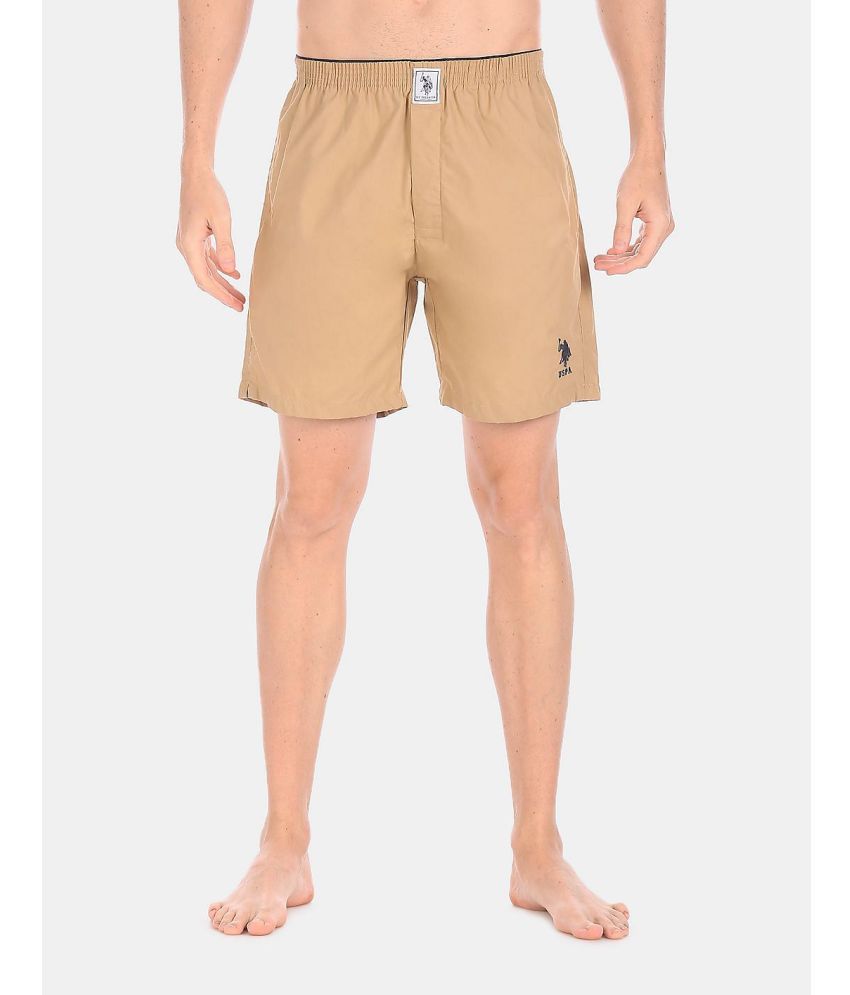     			U.S. Polo Assn. Khaki Cotton Men's Shorts ( Pack of 1 )