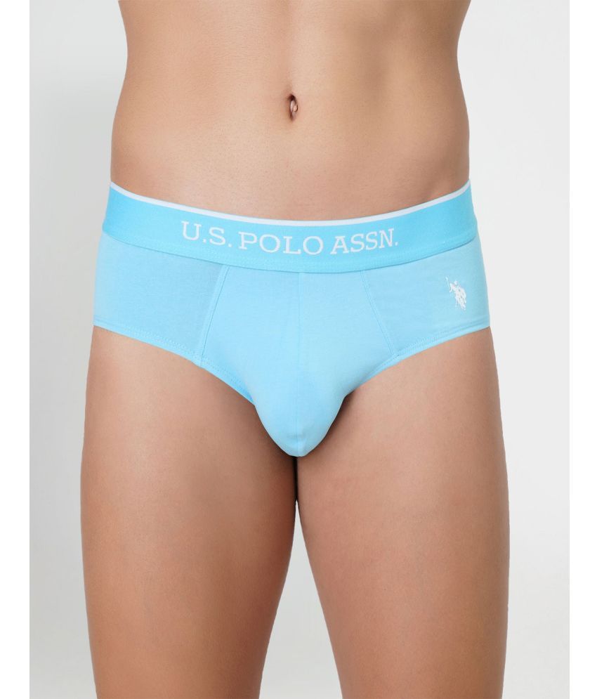     			U.S. Polo Assn. Light Blue Cotton Men's Briefs ( Pack of 1 )